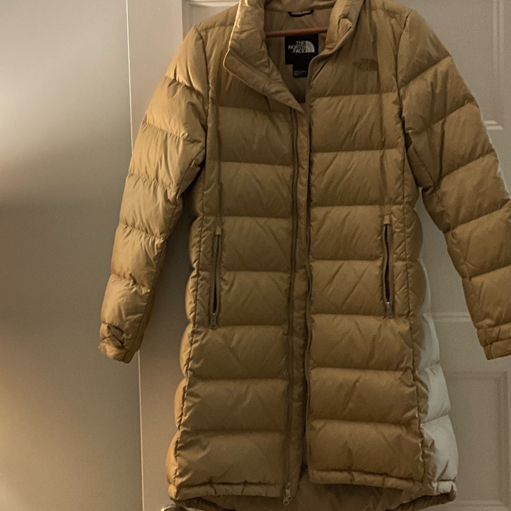 The North Face Tan Quilted Puffer Jacket